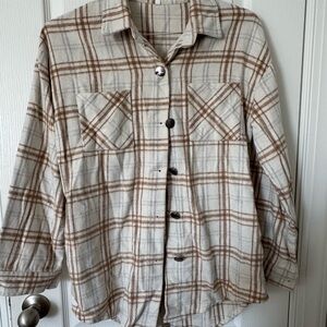 Plaid Button-Up Shirt
